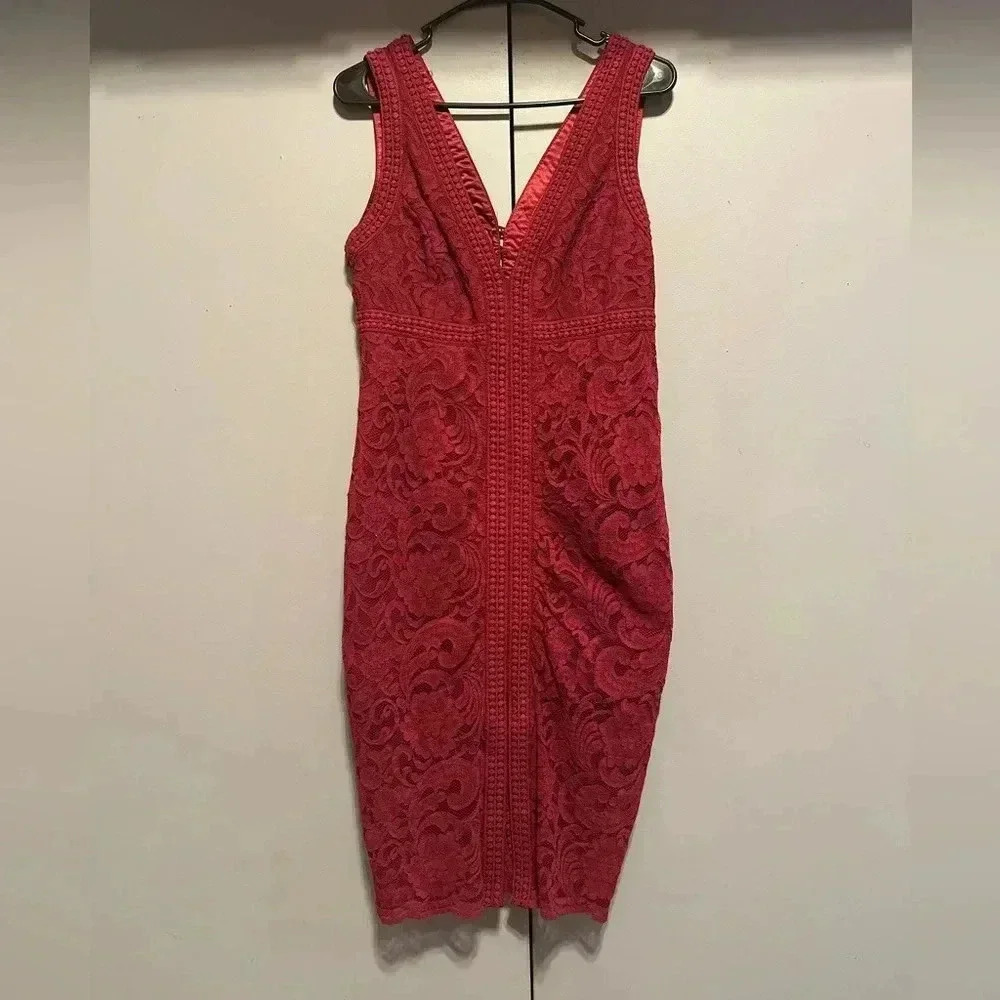 BARDOT - Wine Colored Sleeveless Dress (Size M)
